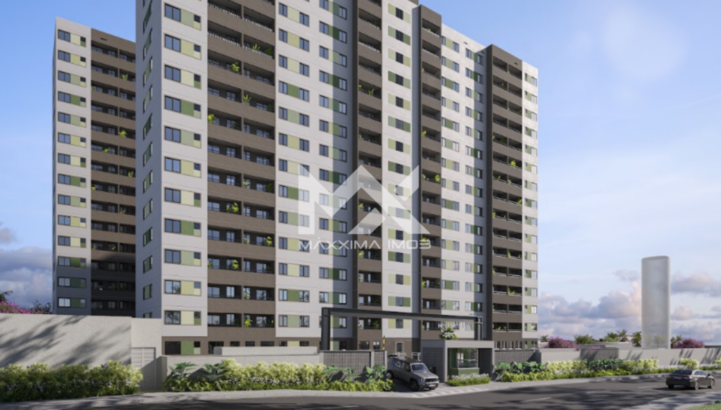 Fachada frontal prédio Residencial Fortitudine apartamento 2 quartos Antônio Bezerra Fortaleza Minha Casa Minha Vida