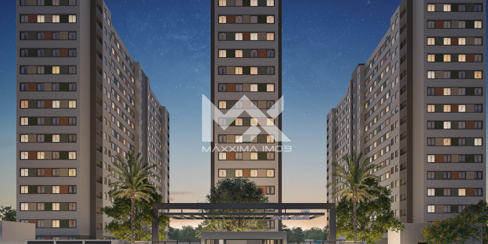 Fachada frontal prédio Parque Marista apartamento 2 quartos Centro Fortaleza Minha Casa Minha Vida