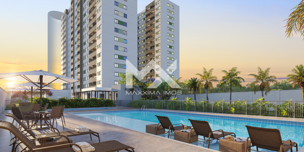 Piscina área de lazer Residencial Fortitudine apartamento 2 quartos Antônio Bezerra Fortaleza