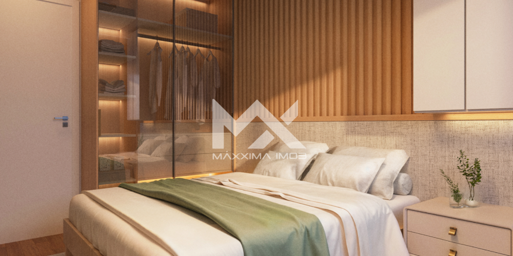 Quarto casal cama decoração Única Benfica apartamento Benfica Fortaleza