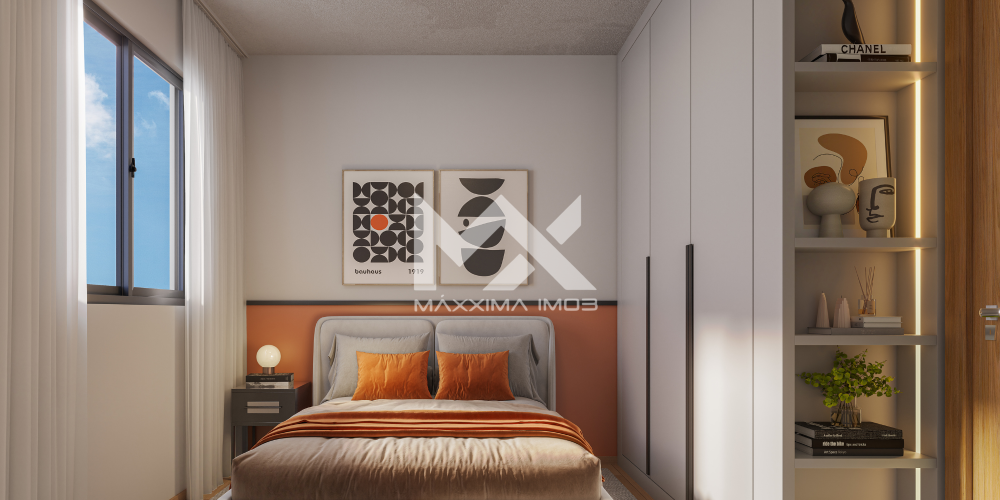 Quarto cama decoração Residencial Fortitudine apartamento 2 quartos Antônio Bezerra Fortaleza