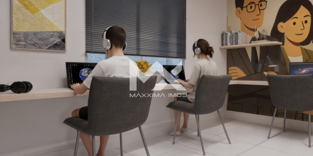 Coworking sala de estudos Gran Village Eusébio IV apartamento 2 quartos Eusébio
