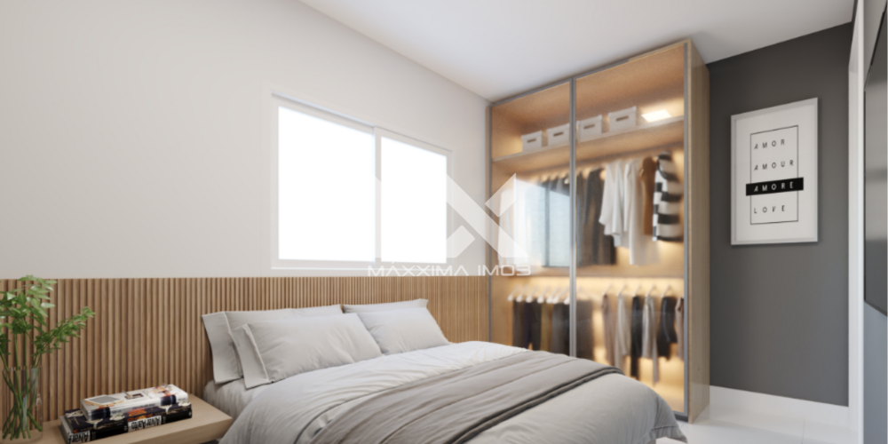 Quarto cama armário Gran Village Eusébio IV apartamento 2 quartos Eusébio